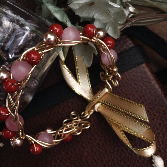 Brass Celtic Cuff Bracelet - Picture 4 of 8